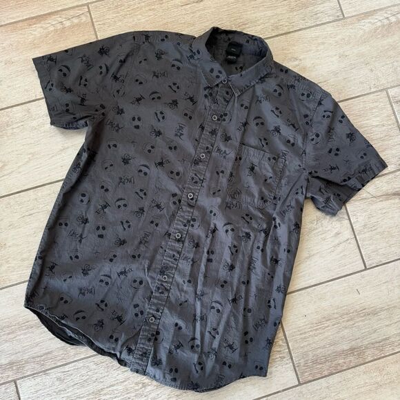 Disney Nightmare Before Christmas Button Down Medium EUC - Picture 1 of 1